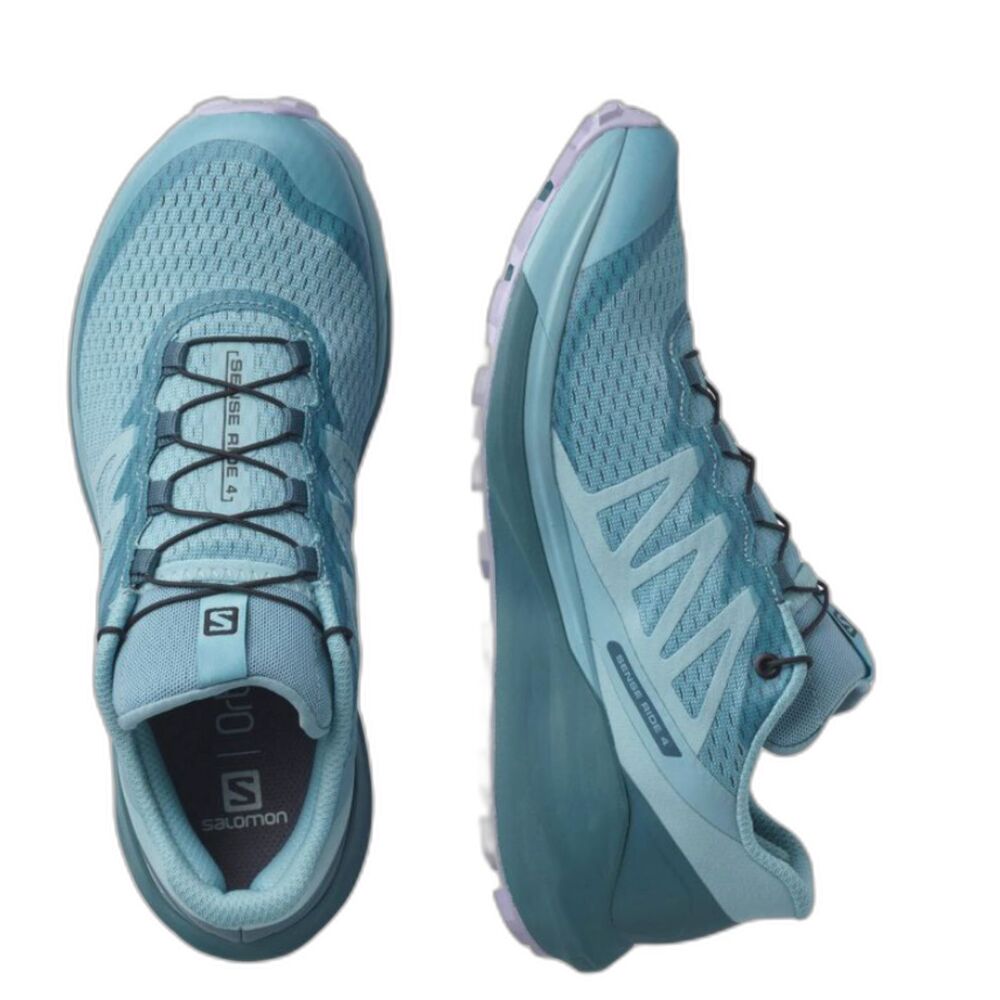 Salomon Sense Ride 4 Trail Running Shoes Blue Turquoise Women’s Size 7